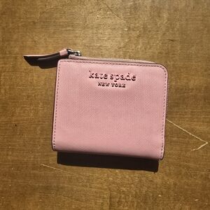 Kate Spade Pink Wallet Stacy Saffiano Leather